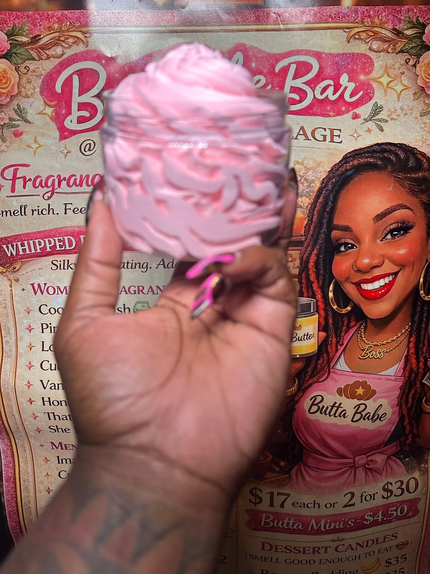 Pink sugar Whipped Foaming Scrub