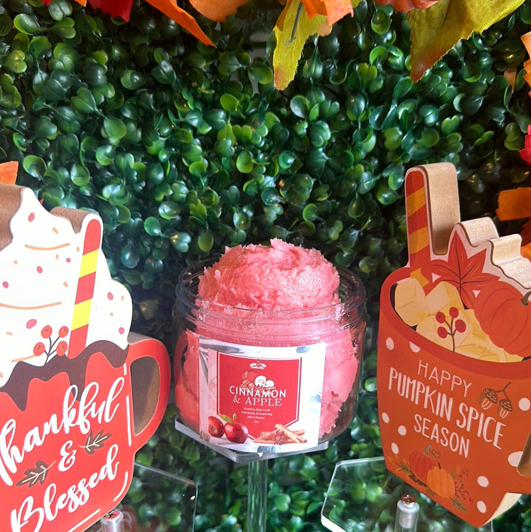 ￼ Apple Cinnamon Foaming Bath Scrub ￼