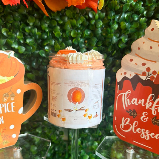 Vanilla, pumpkin marshmallow, whipped body butter