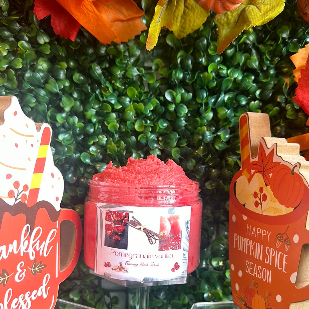 Pomegranate Vanilla Foaming Bath Scrub