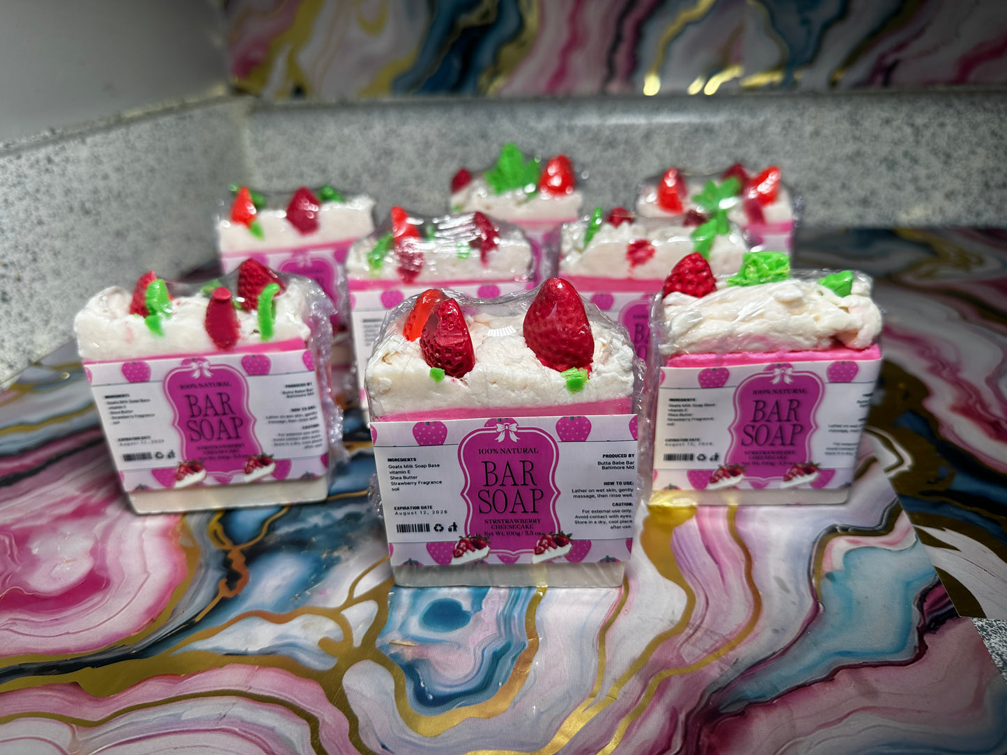 Strawberry Shortcake Soap Bar ￼