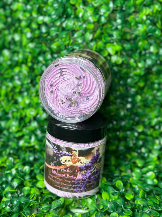 Black amber lavender whipped body butter