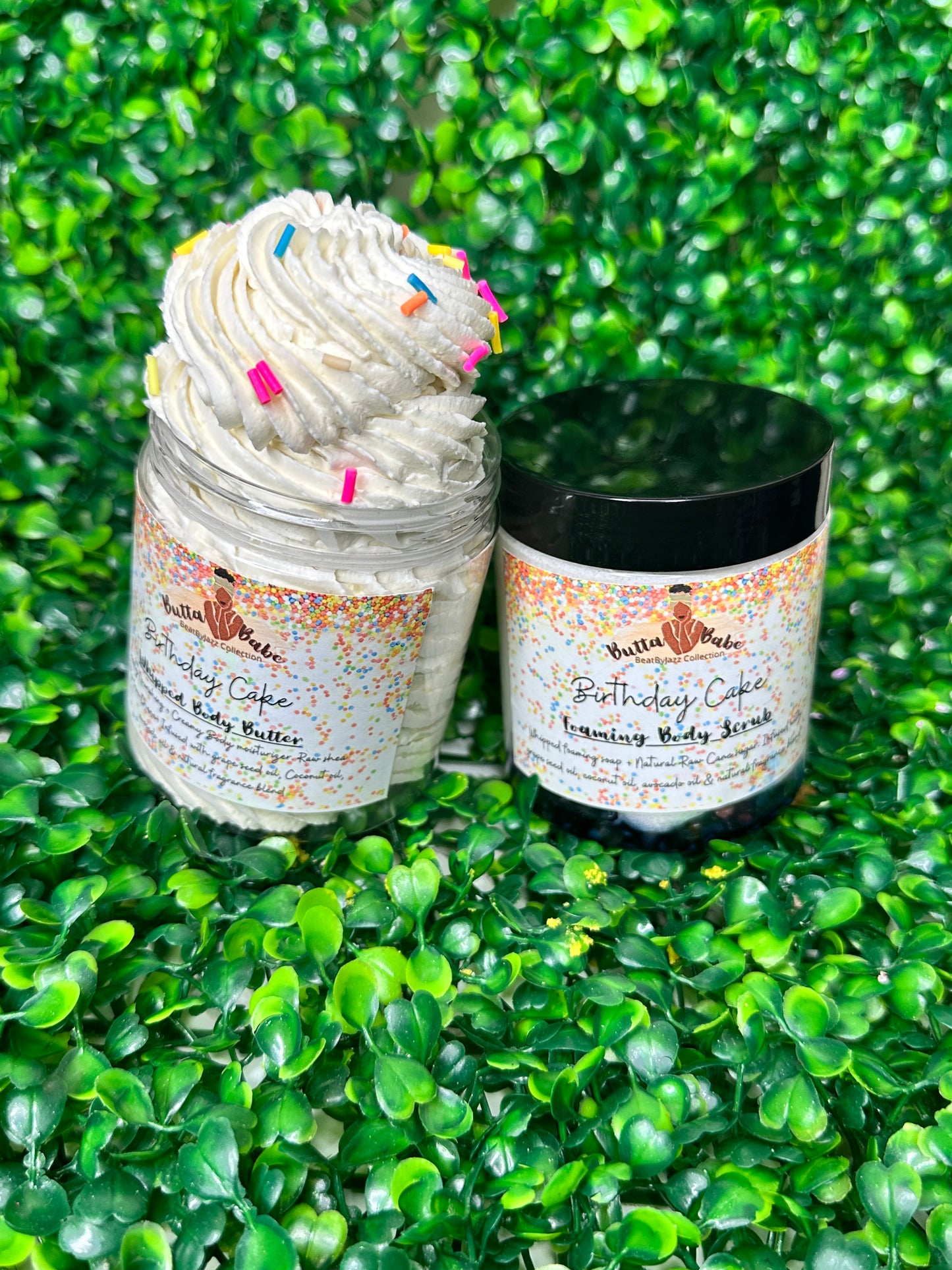 Birthday cake whipped Body Butter/Foaming Body Scrub Set