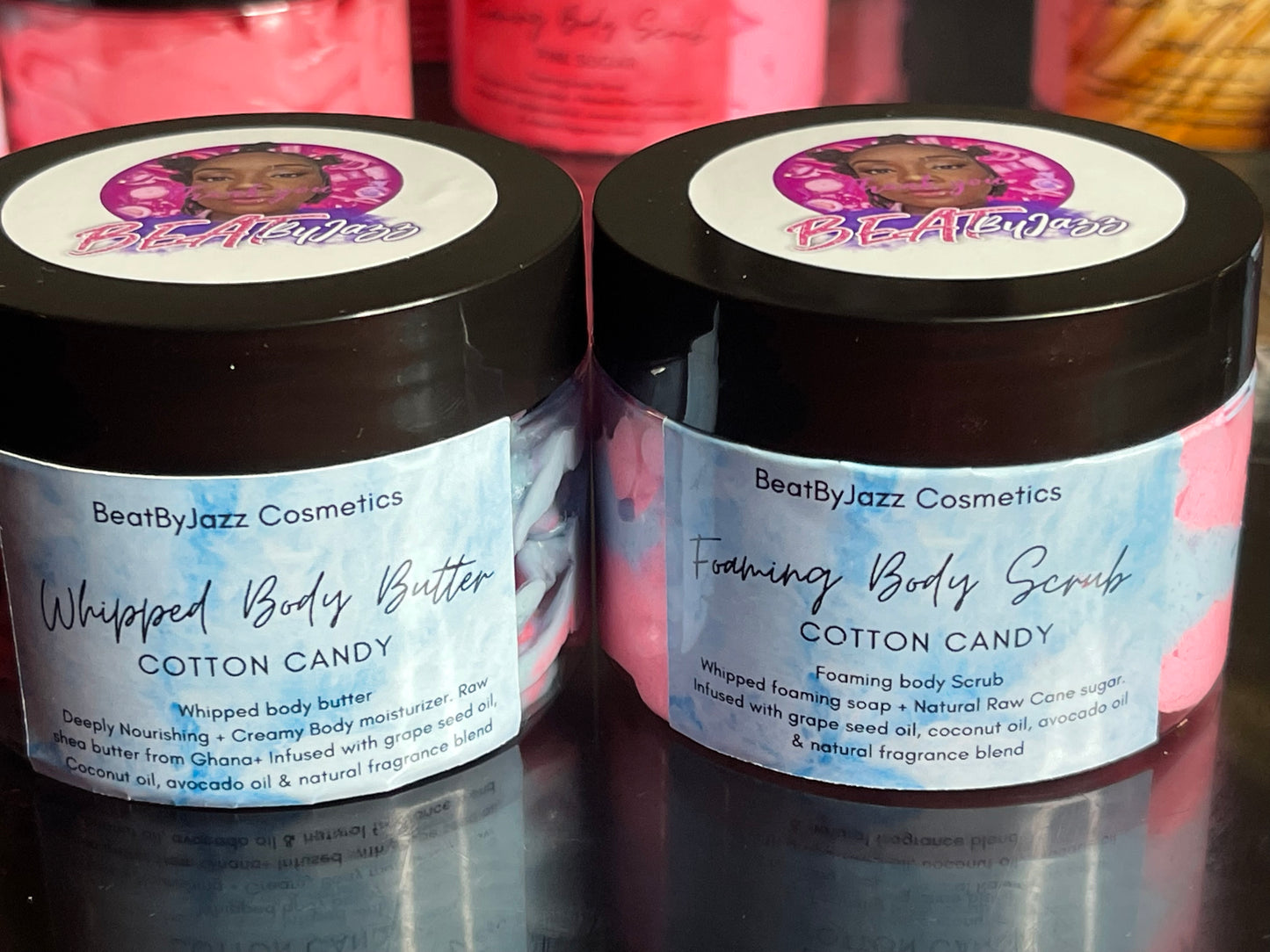 Cotton candy whipped Body butter & foaming scrub Set