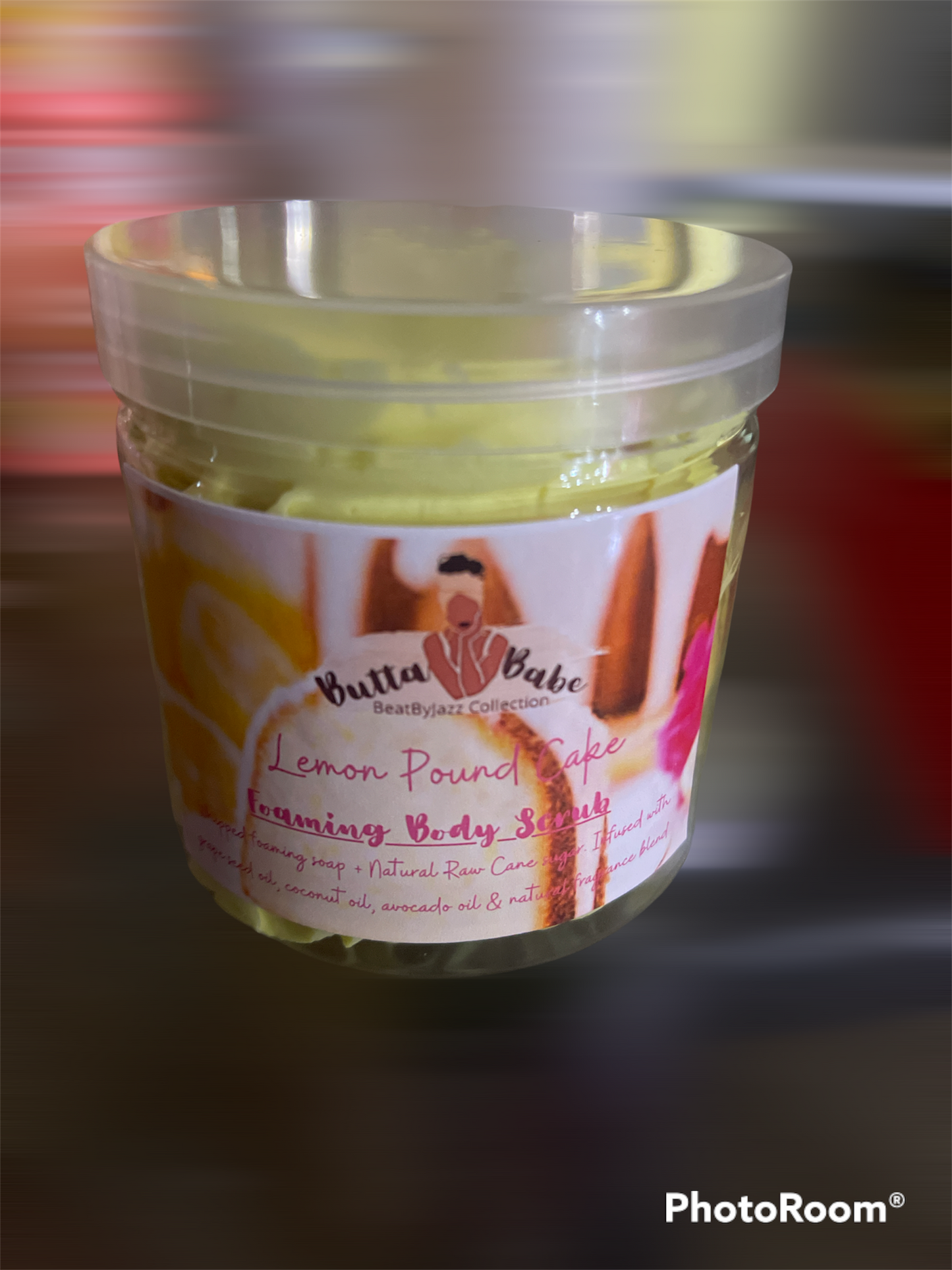 Lemon pound cake whipped body butter large Jar